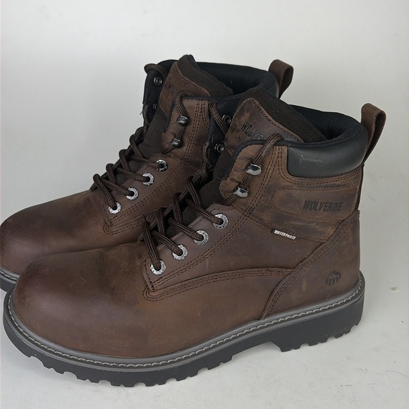 Wolverine Floorhand Waterproof leather boots size 9 EW (extra wide). - Picture 3 of 9